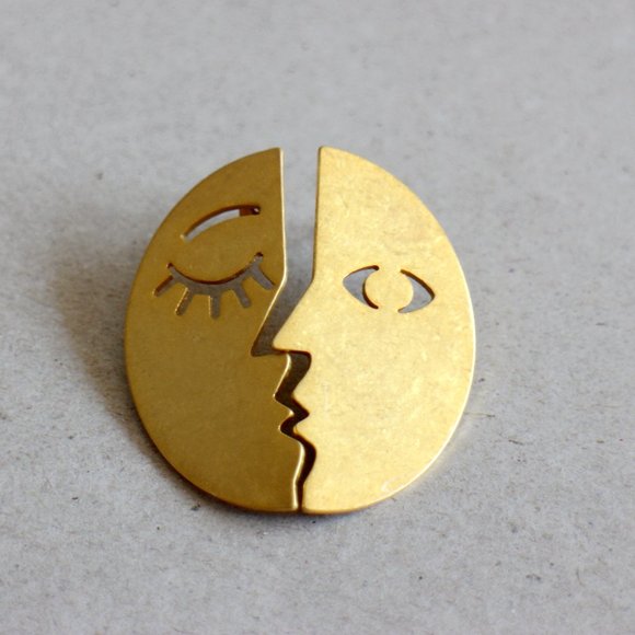 Madewell Moon Face Earrings - Picture 2 of 4